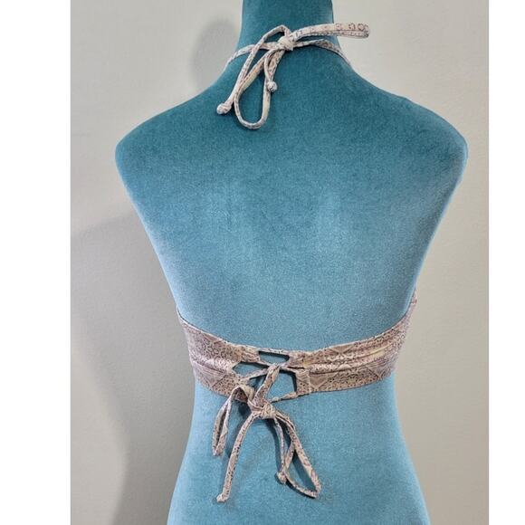 Athleta Swimsuit Top Womens Medium Boho Cottage Core Adjustable Top Sporty Fun - Picture 5 of 10